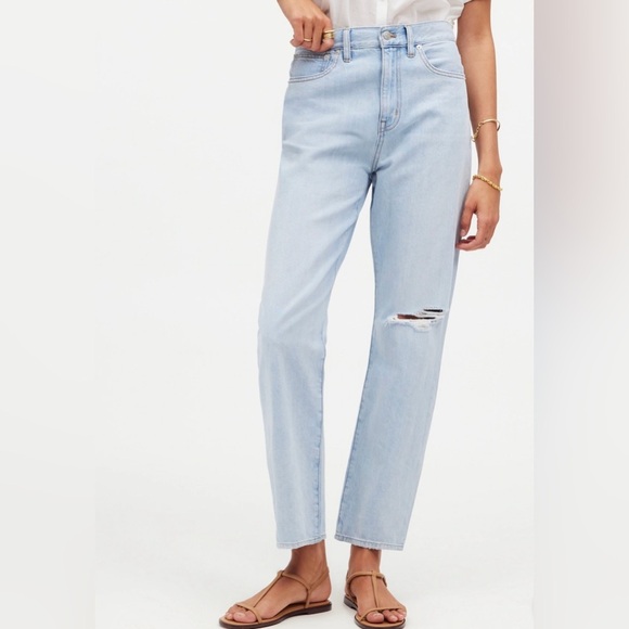 Madewell ‘90s Straight Crop Jeans Fitzgerald Wash Sz 25 - Picture 5 of 16